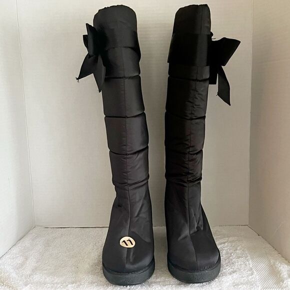 New Unworn Kate Spade Black Cagney New York Puffer Boots Sz 11 - Picture 5 of 10